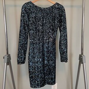 Slate & Willow Long Sleeve Sequin Dress
